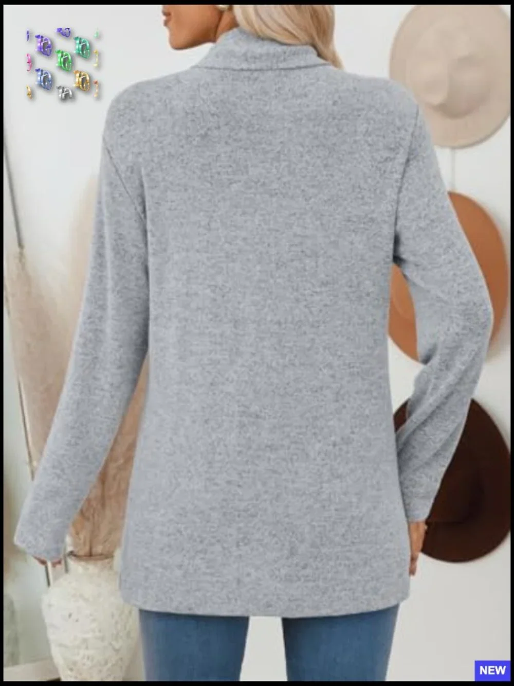 Lightweight Open Front Cardigan Sweater Casual Loose Spring Outfit with Pockets - Picture 4 of 6